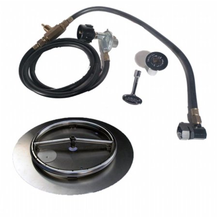 TRETCO 18 in. Stainless Steel Pan-Ring Kit, Liquid Propane FPK-OBRSS-BK1-18-LP